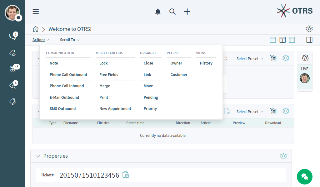 Business Object Detail View Actions