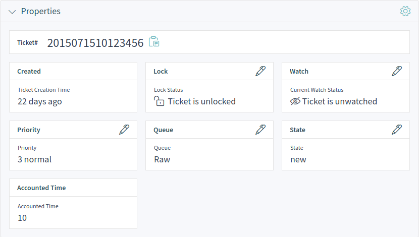 Properties Widget