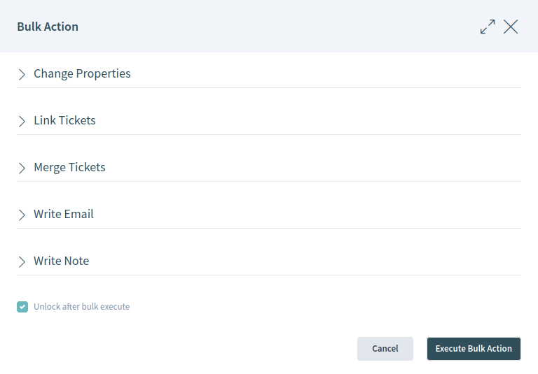 Business Object List Bulk Action