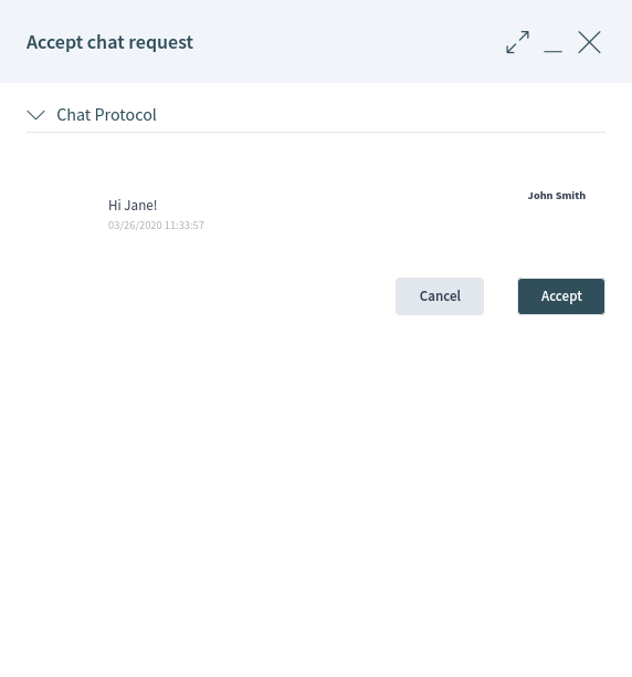 Accept Chat Request Dialog