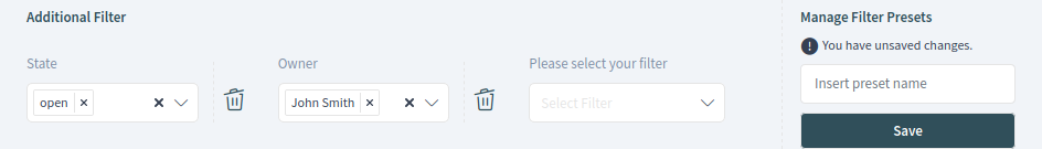 Business Object List Filter