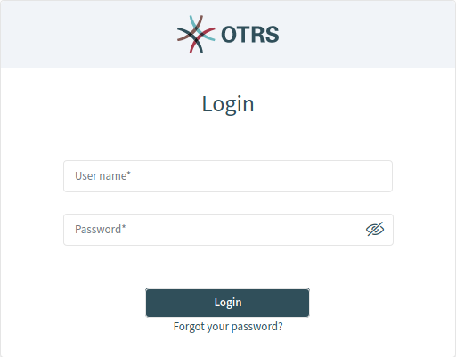 Agent Login Screen