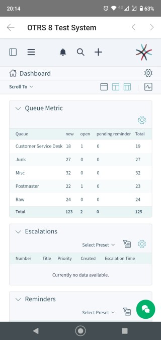Dashboard on a Mobile Device